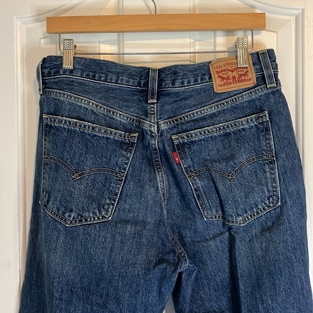 Levis | Low Pro Straight Denim Jeans Size 29/8 Midwash Distressed Knees 90s Y2k - Picture 7 of 11